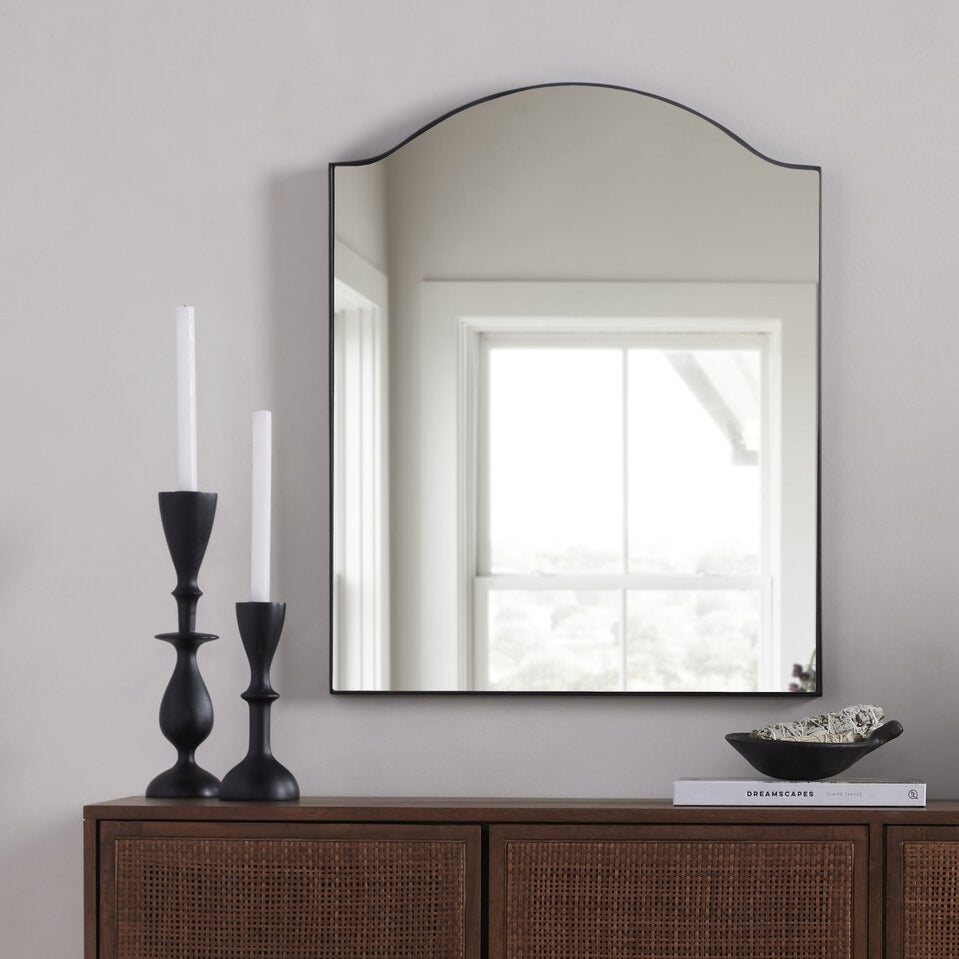 Small Iron Arched Mirror