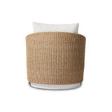 Maven Outdoor Swivel Chair in Alessi Linen – back view