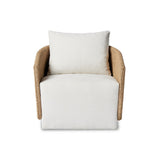 Maven Outdoor Swivel Chair in Alessi Linen – front view