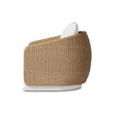 Maven Outdoor Swivel Chair in Alessi Linen – side view