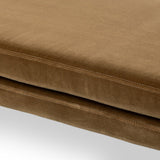 Serena Accent Bench in Surrey Ochre – seam detail