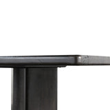 Castro Dining Table in Dark Espresso Reclaimed French Oak – base detail