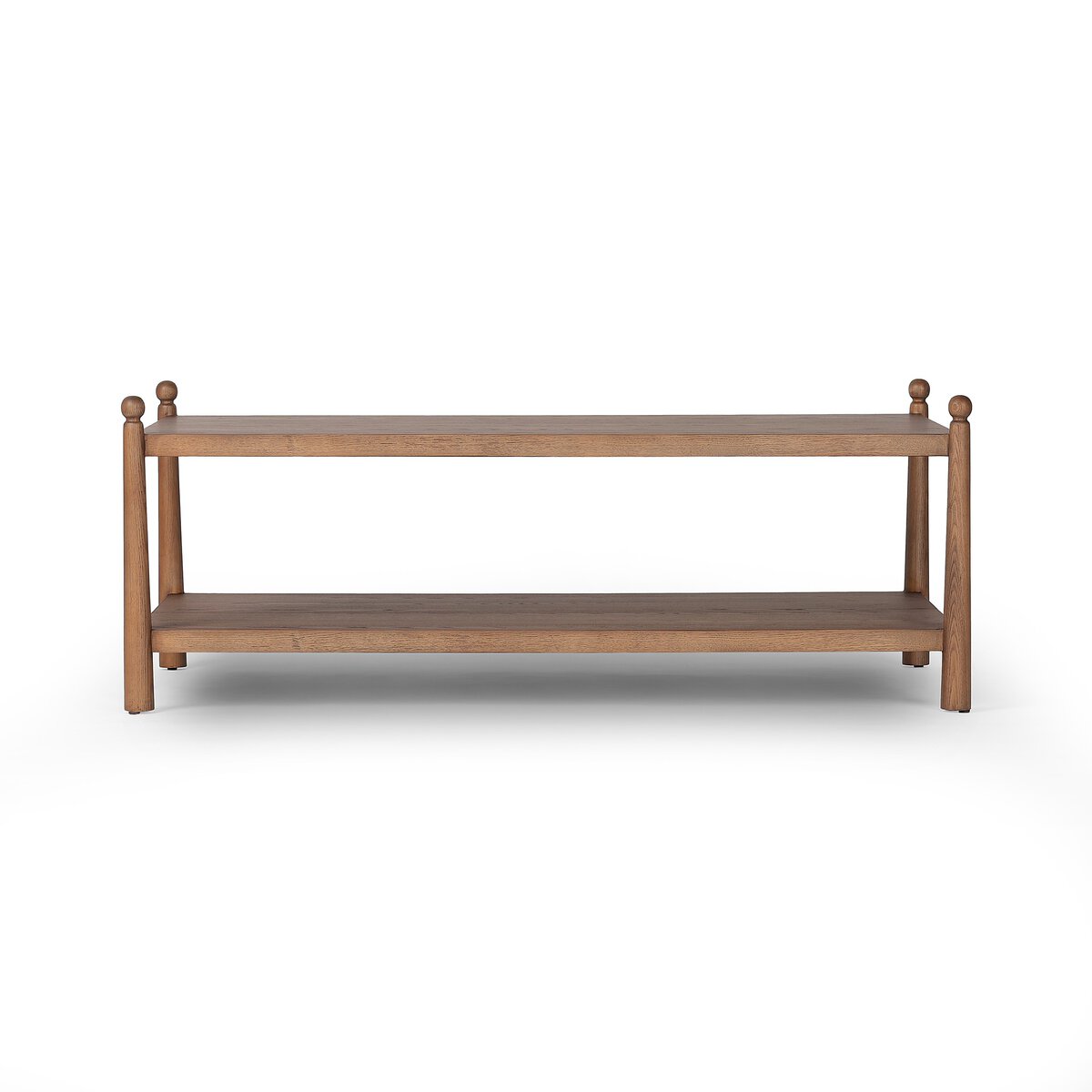 Eldridge Coffee Table in amber-finished ash — front view