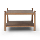Eldridge Coffee Table side profile showing two-tier design and tapered legs