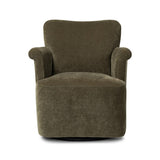 Camellia Swivel Chair in Malmo Olive – front view
