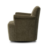 Camellia Swivel Chair in Malmo Olive – side view
