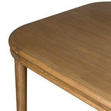 Florent Dining Table in Amber Oak – cylindrical base detail