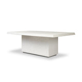 Avila Outdoor Dining Table in Aged White Concrete – primary view