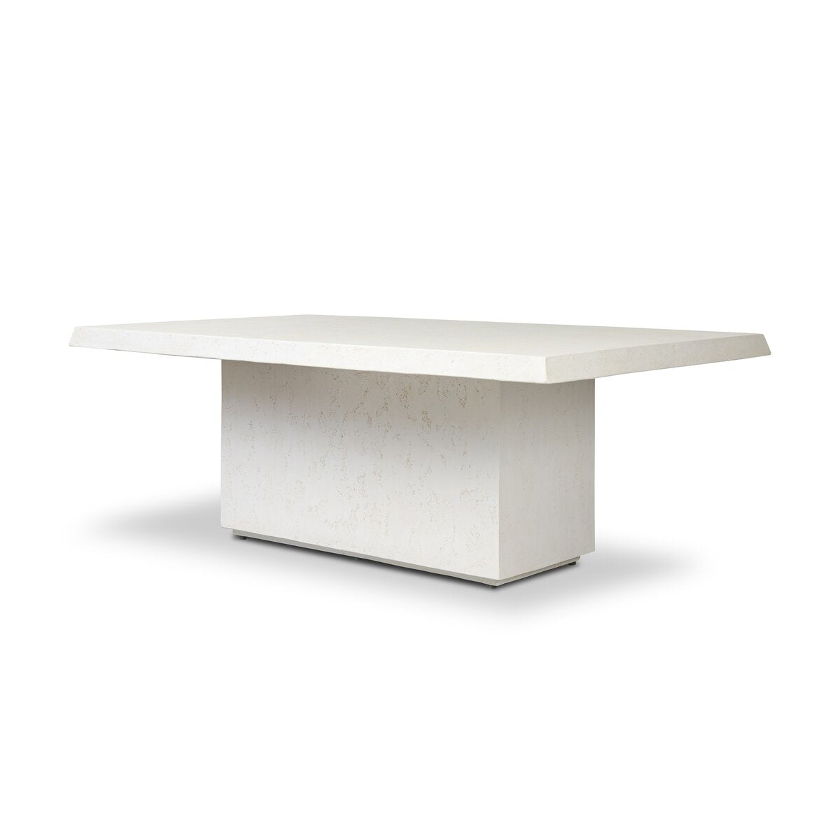 Avila Outdoor Dining Table in Aged White Concrete – primary view