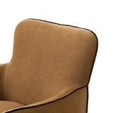 Devon Slipcover Swivel Chair in Broadway Gilt – slipcover detail