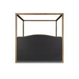 Jodie Canopy Bed in Malmo Olive – back view