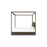 Jodie Canopy Bed in Malmo Olive – side view