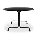 Lenoir Outdoor Dining Table in Distressed Bronze – side view