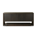 Zaki Sideboard in Smoked Black Veneer – front view
