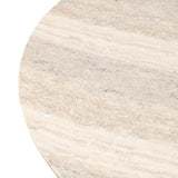 Marsh Outdoor Bar Table in Textured Sandy Gray – pedestal detail