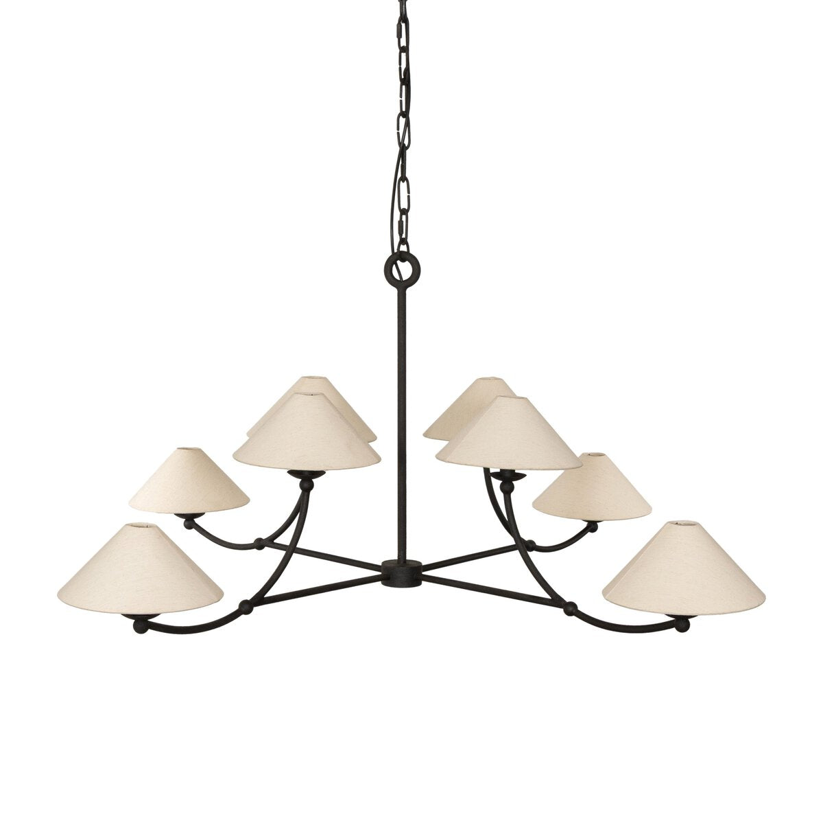 Renzo Chandelier in Black Wrought Iron – primary view