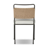 Idalia Outdoor Dining Chair in Vergo Cream – back view