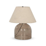 Asa Table Lamp in Smoked Brown Cast Glass – primary view