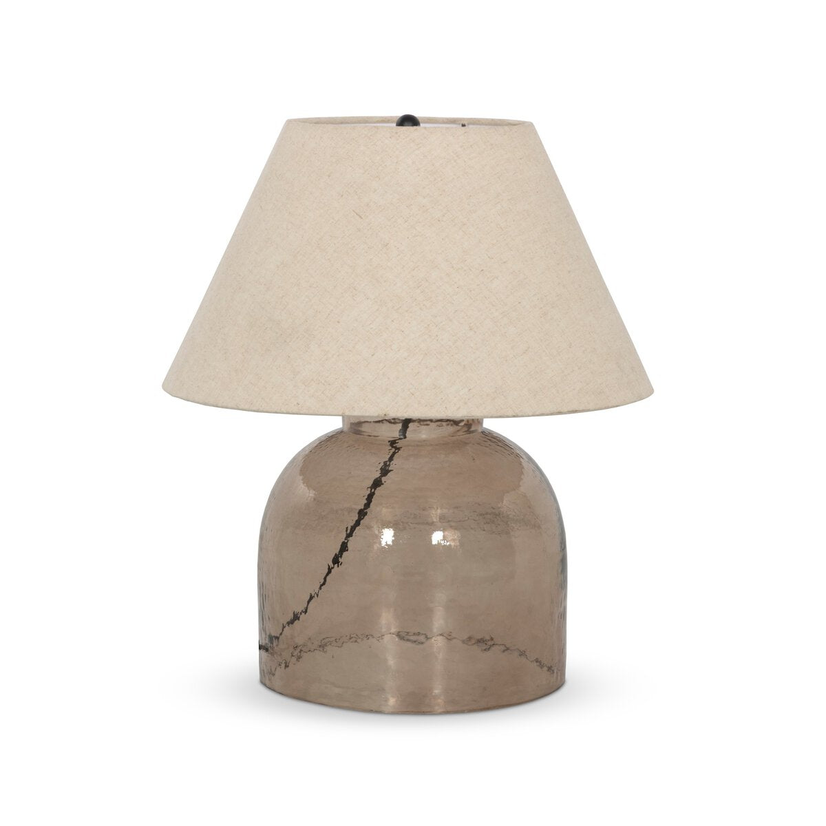 Asa Table Lamp in Smoked Brown Cast Glass – primary view