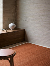 Armadillo Cable Rug in Bisque, detail of the italian and argentinian wool weave and texture