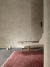 Armadillo Agra Rug in Redwood, a second view of the hand-knotted wool rug in a styled interior