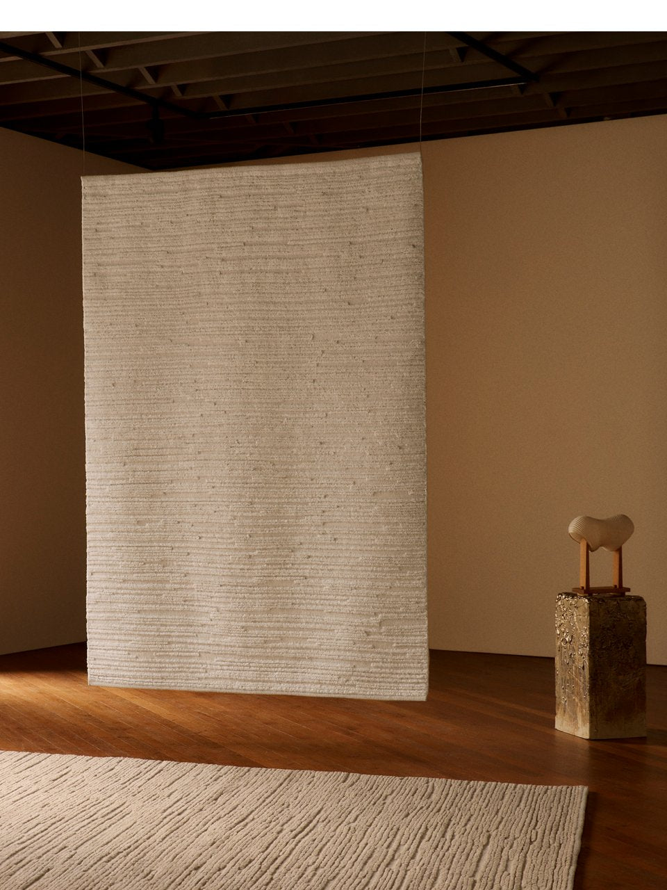 Cirrus Rug by Armadillo, hand-knotted wool rug, styled in a room at Calimia Home