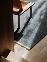 Armadillo Cable Rug in Chambray, detail of the italian and argentinian wool weave and texture