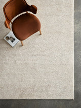 Armadillo Palermo Rug in Bone, detail of the linen, wool, and cotton weave and texture