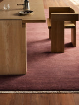 Armadillo Agra Rug in Redwood, detail of the wool weave and texture