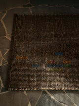 Armadillo Grange Nook Rug in Natural & Bison, detail of the wool and jute weave and texture