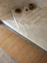 Armadillo Nest Rug in Natural, additional view 5 of the handwoven jute flatweave rug