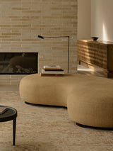 Armadillo Allegra Rug in Cinnamon, detail of the wool weave and texture