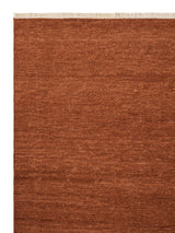Armadillo Cable Rug in Bisque, corner close-up of the italian and argentinian wool pile and edge