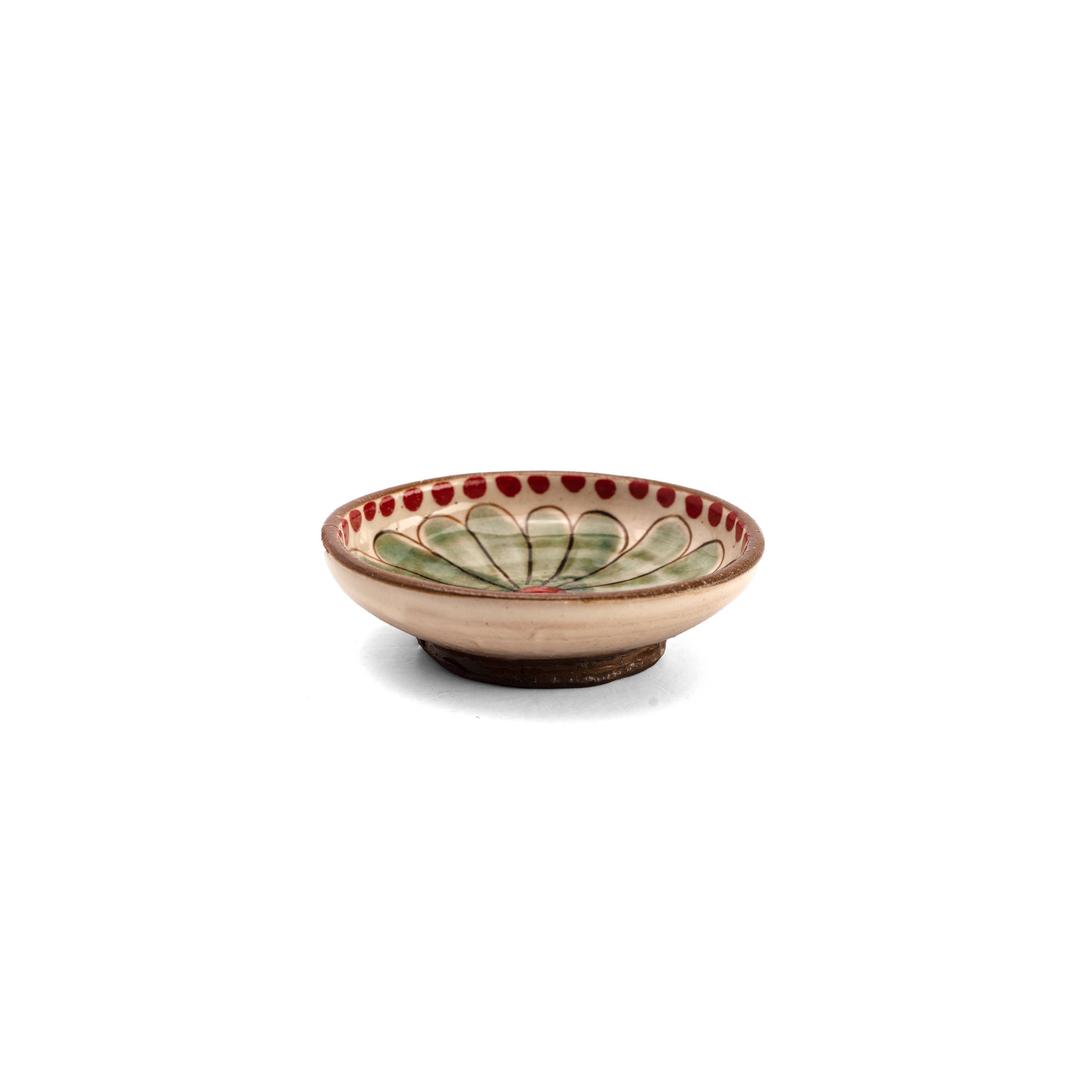 Red Daisy Mini Ceramic Plate