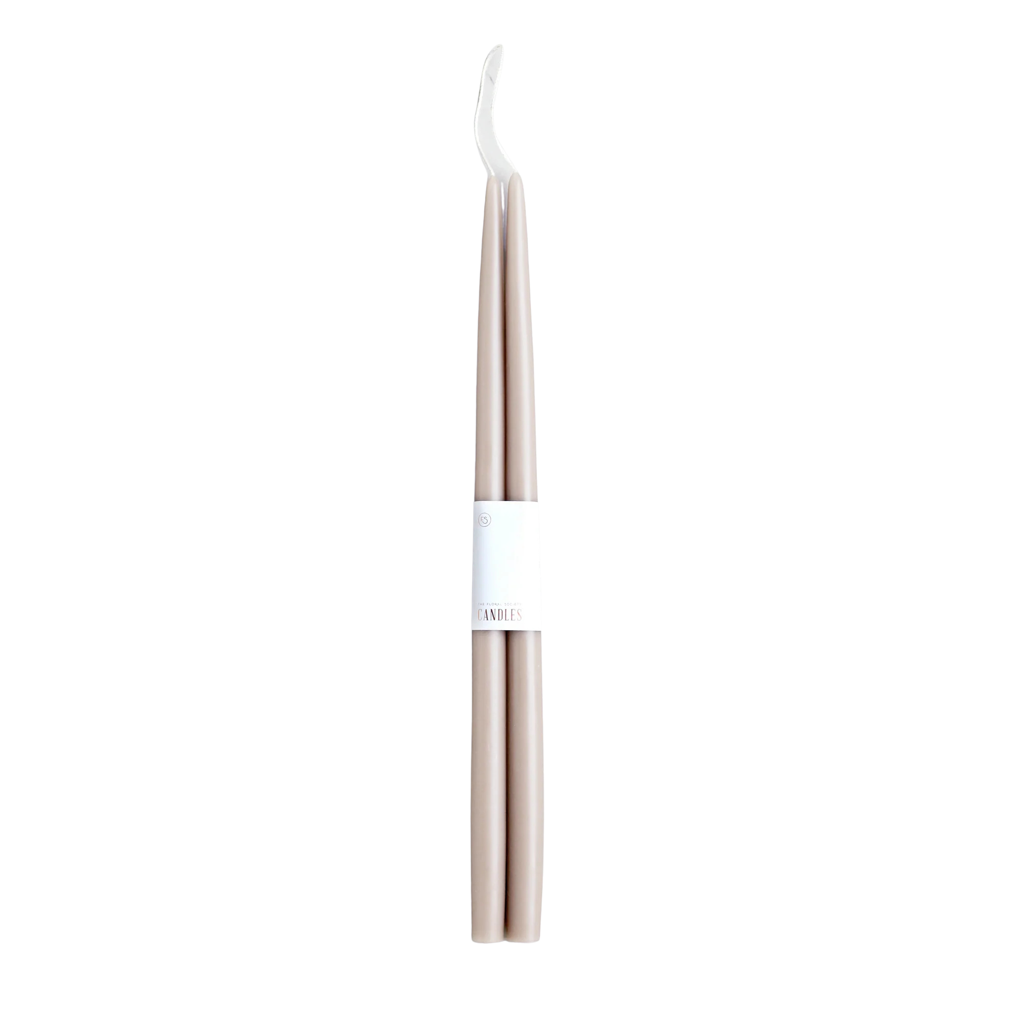 18" Dipped Taper Candles - Greige