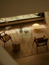 Selva Rug by Armadillo, handwoven afghan wool kilim rug, styled in a room at Calimia Home