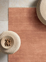 Armadillo Agra Rug in Salmon, detail of the wool weave and texture