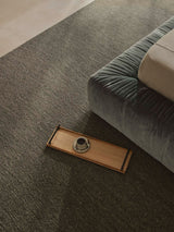 Armadillo Aspen Rug in Hawthorn, handwoven soumak wool rug shown in a room setting
