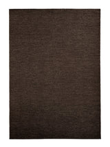 Armadillo Aspen Rug in Peat, overhead view of the handwoven soumak wool weave and edge finish