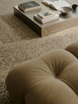 Armadillo Sonata Rug in Plume, detail of the hand-spun afghan wool weave and texture