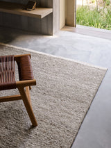 Armadillo Cable Rug in Seed, detail of the italian and argentinian wool weave and texture