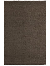 Armadillo Arroyo Rug in Thorn, overhead view of the handwoven felted wool weave and edge finish