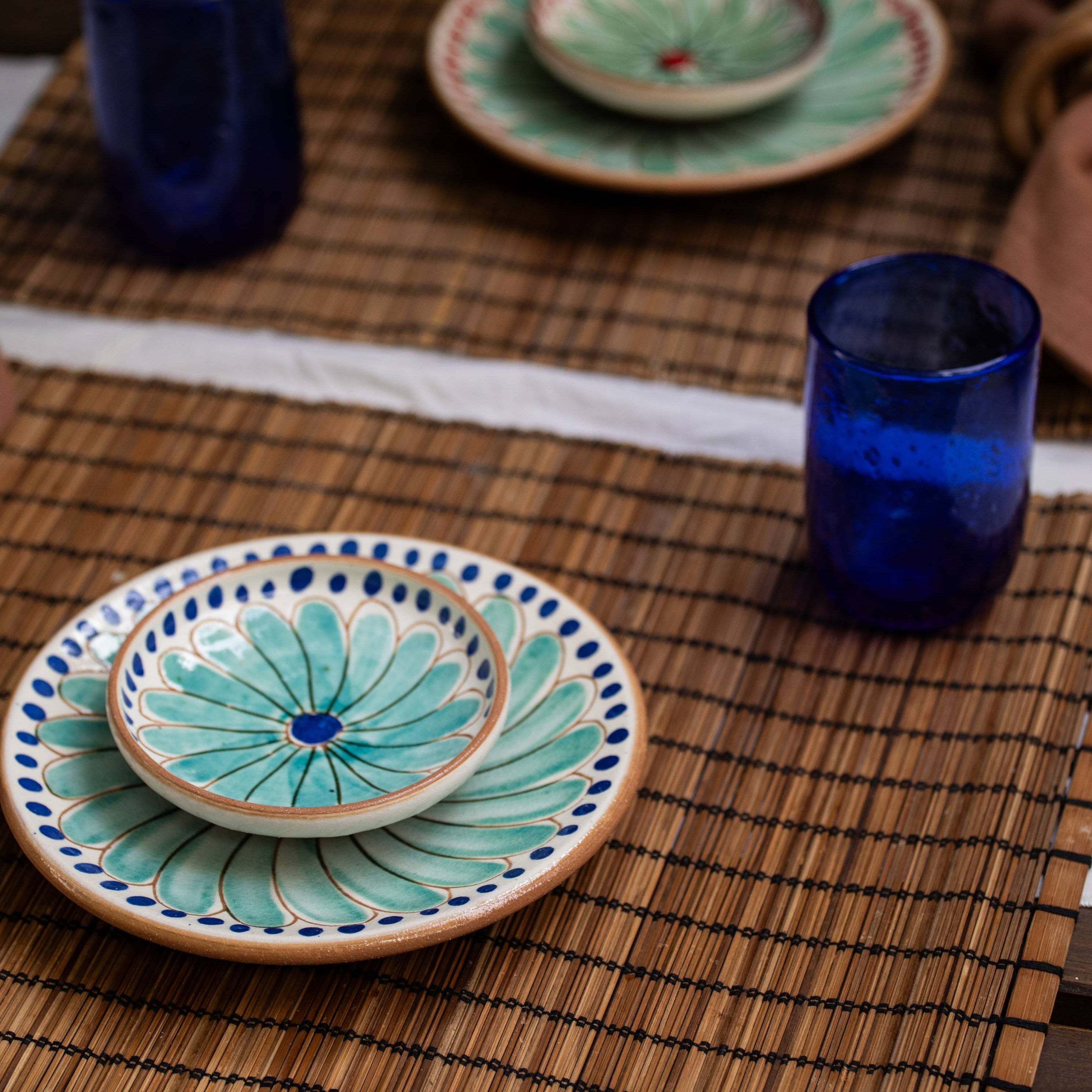 Blue Daisy Small Ceramic Plate