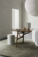 Agra Rug by Armadillo, hand-knotted wool rug, styled in a room at Calimia Home