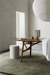 Armadillo Agra Rug in Artichoke, hand-knotted wool rug shown in a room setting