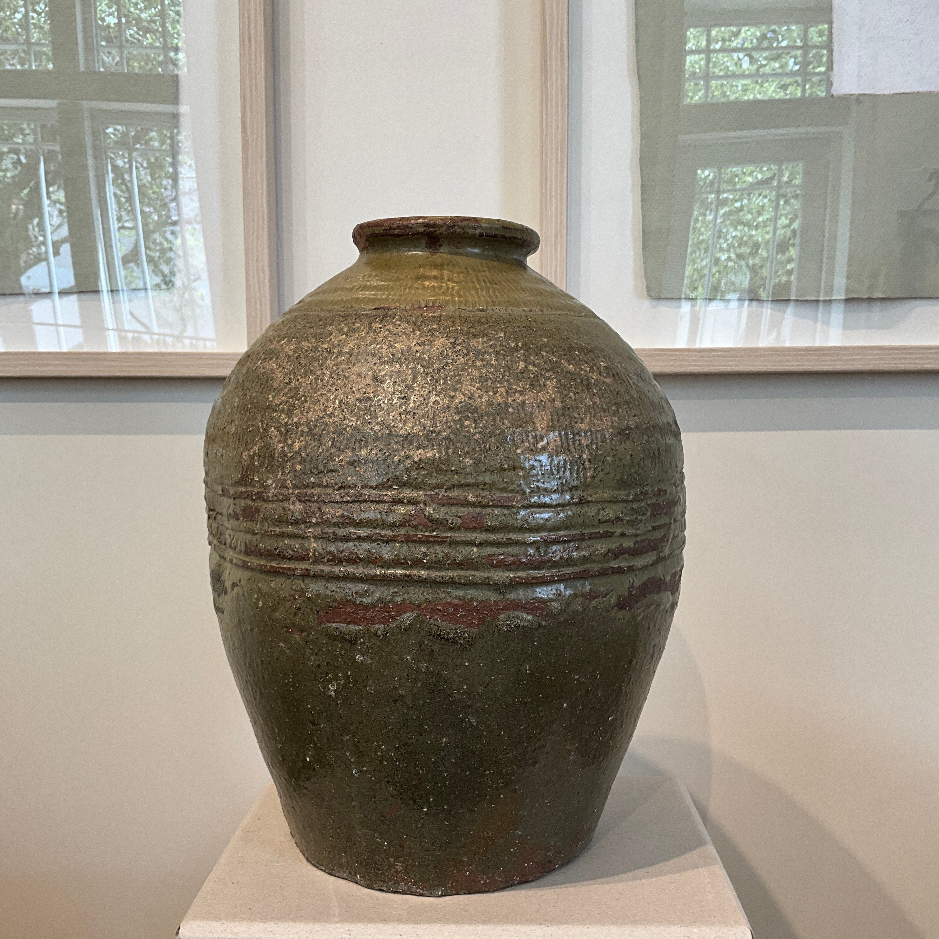 Vintage Green Glazed Pot - Asia, 20th Century