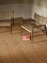 Armadillo Nest Rug in Natural, detail of the jute weave and texture