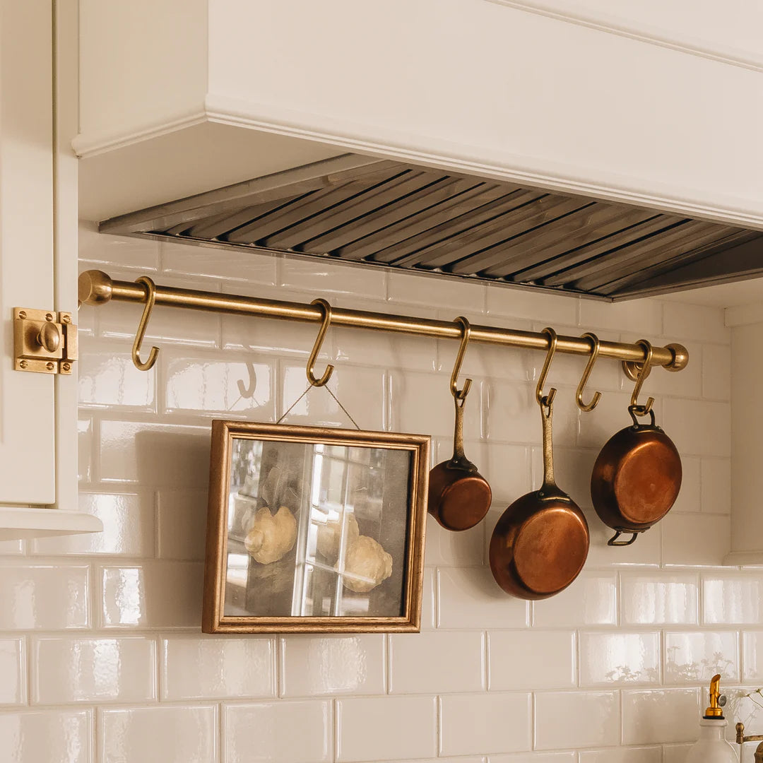 Cotswold Brass Pot Rail & S Hooks