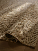 Pinnacle Rug by Armadillo, handwoven wool and jute rug, styled in a room at Calimia Home