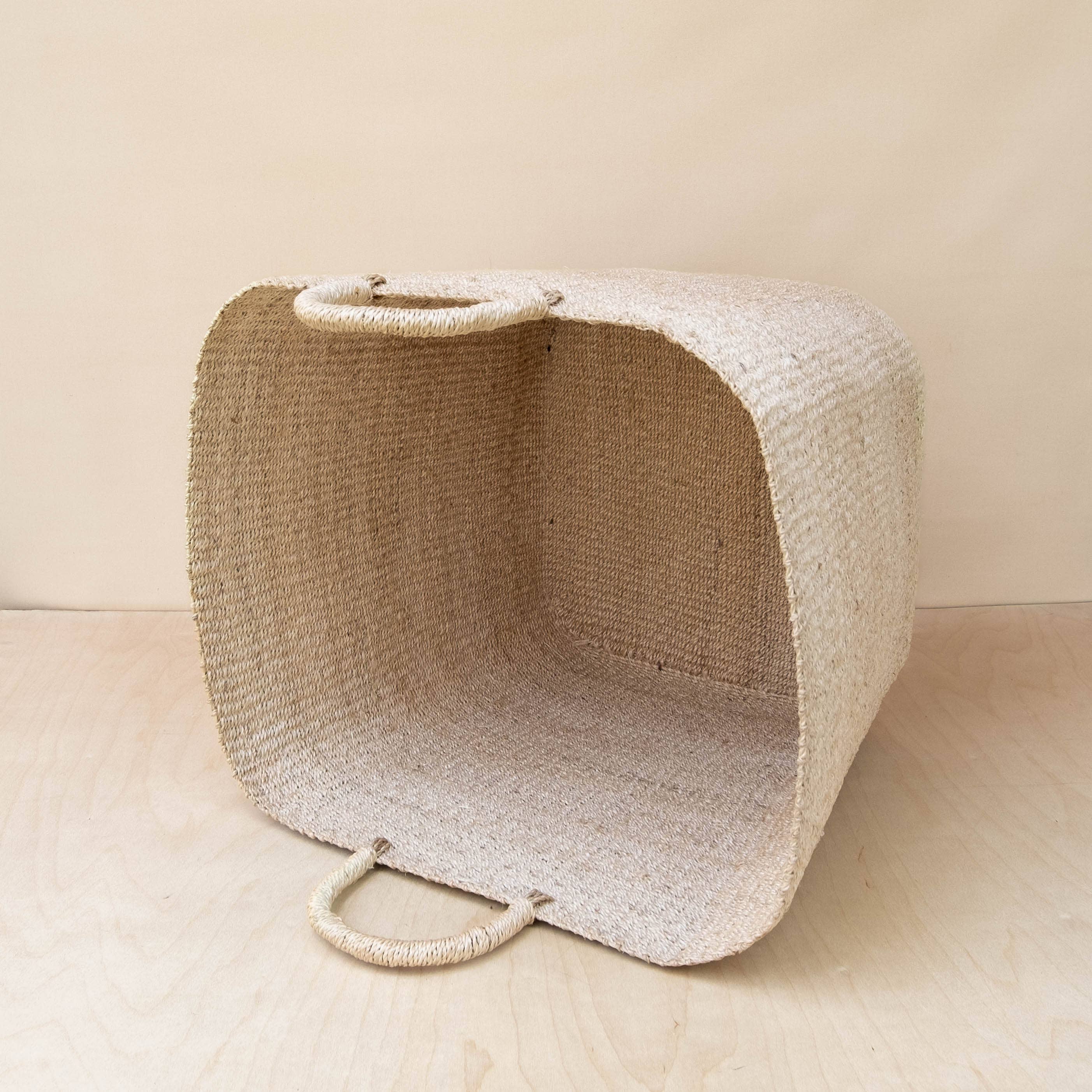 Large Square Wicker Basket - Natural